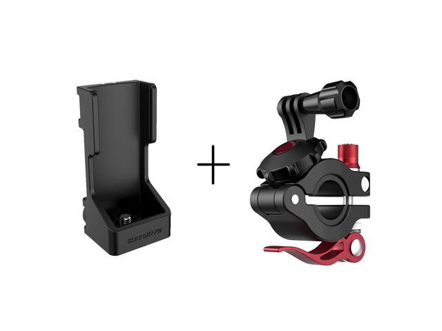 Sunnylife Foldable Adapter Base for DJI OSMO Pocket 2 Dual Hook Adapter Mount Connecting Backpack Clamp Bicycle Clip-Adapter with Bike Clip