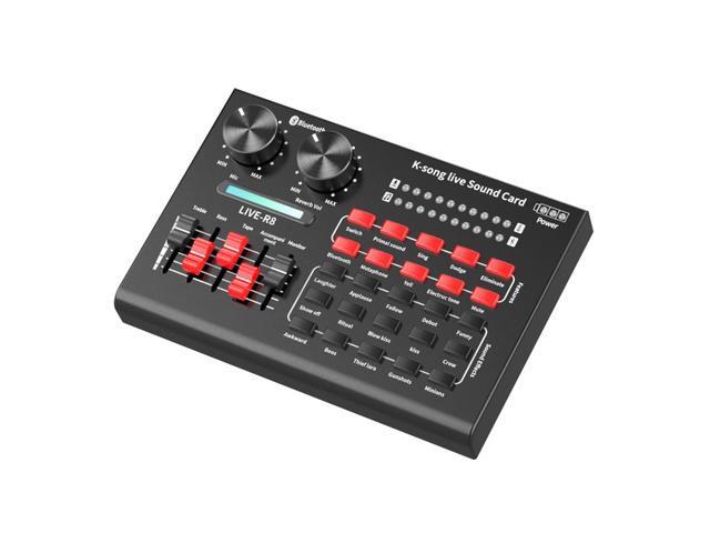Dimesi Live R8 Sound Card Set BM800 Microphone Recording Microphone for Sing Song Artifact-A