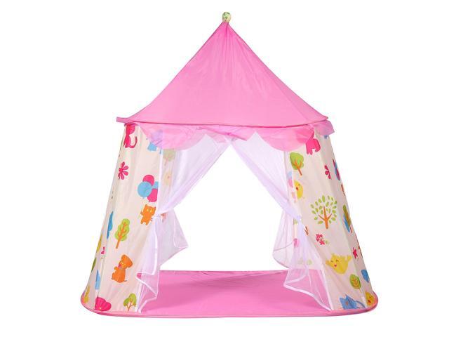 Princess Castle Large Play Tent Kids Play House Portable Kids Tents for Girl Outdoor Indoor Tent-Pink