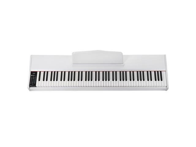 HAIBANG DL-200 88-key Heavy Hammer Keyboard 128 Polyphonic Electric Piano with Headphones-White