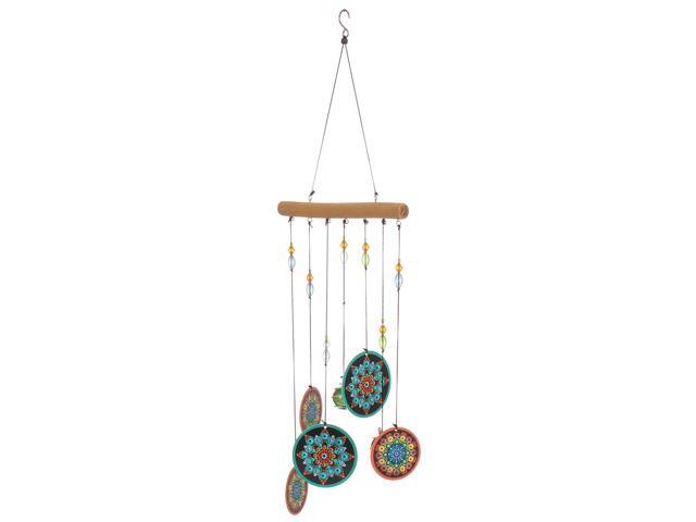 Wind Chime Wooden Creative Alloy Sheet 60cm Printing-E