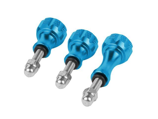 BGNing Color Aluminum Alloy Three-Piece Connecting Fixed Screw Clip Kit for Gopro Hero DJI FPV Action Camera Accessories-Blue