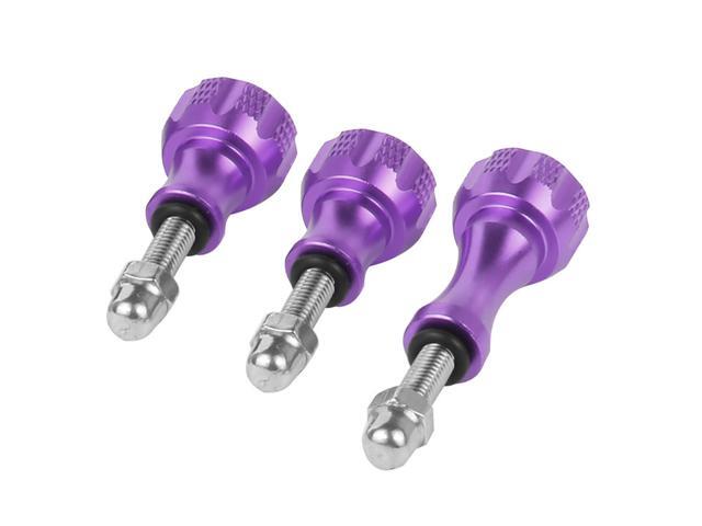 BGNing Color Aluminum Alloy Three-Piece Connecting Fixed Screw Clip Kit for Gopro Hero DJI FPV Action Camera Accessories-Purple