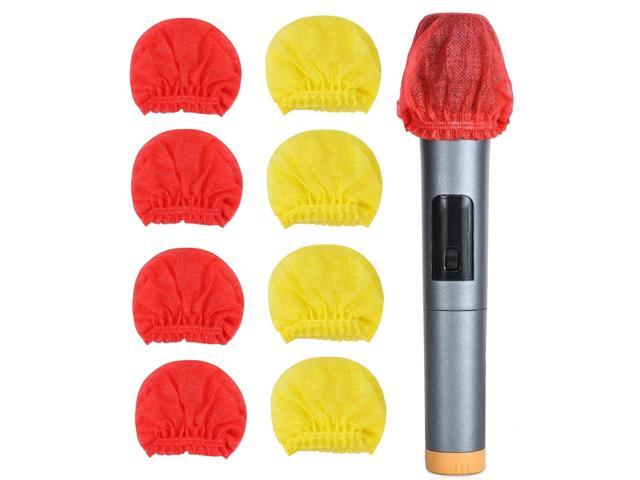 120 Pcs Microphone Cover Odor Removal Disposable Mike Cover Non-Woven Cloth Shield Micraphone Cover Socks Mics-B