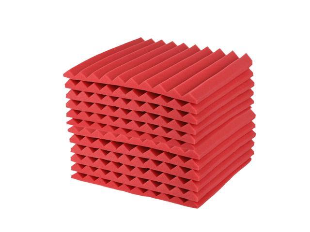 12PCS Acoustic Panels Soundproofing Foam Acoustic Tiles Studio Foam-Red
