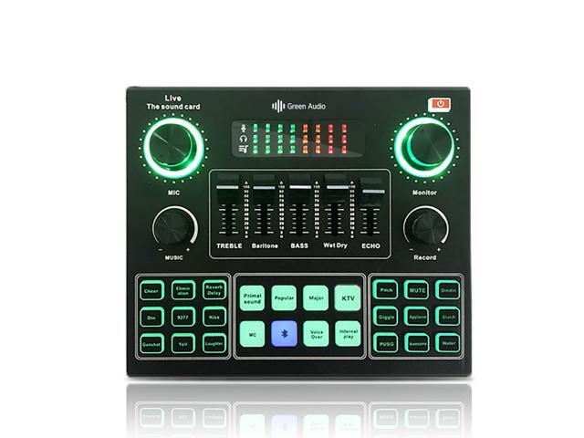 GAX-V9 Bluetooth Audio Mixer Sound Card USB External Computer PC Mobile Phone Live Audio Microphone Sound Card