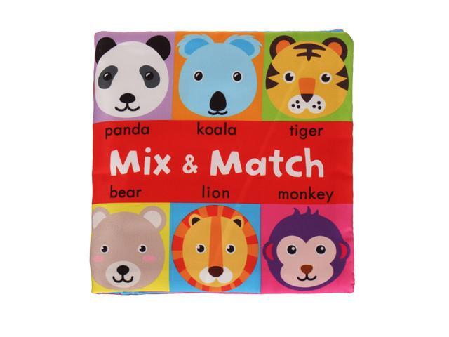 Animal Character Face Cognition Matching Cloth Book Baby Toddler Early Development Interactive Toys-B