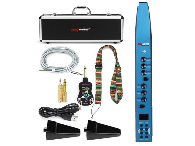 Music Partner I8 Electric Pipe Electric Saxophone Digital Wind Instrument for Entertainment Beginner-Blue
