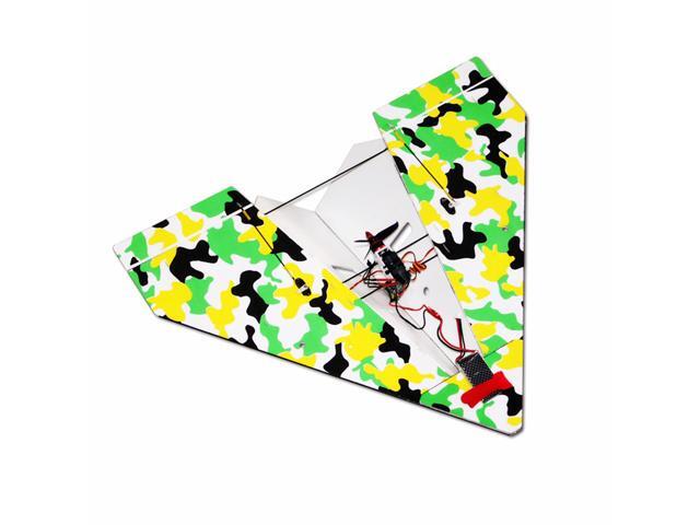 550mm Wingspan 24G 4CH DIY Magic Board Mini Paper RC Airplane Delta Wing RTF for Trainer Beginner-Camouflages