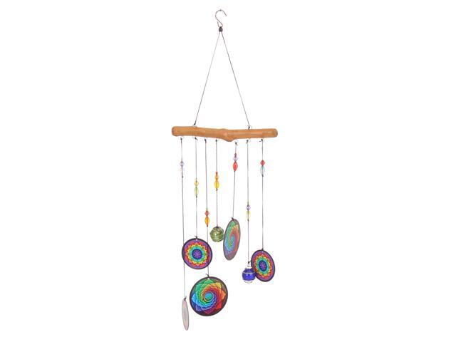 Wind Chime Wooden Creative Alloy Sheet 60cm Printing-D