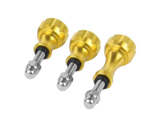 BGNing Color Aluminum Alloy Three-Piece Connecting Fixed Screw Clip Kit for Gopro Hero DJI FPV Action Camera Accessories-Yellow