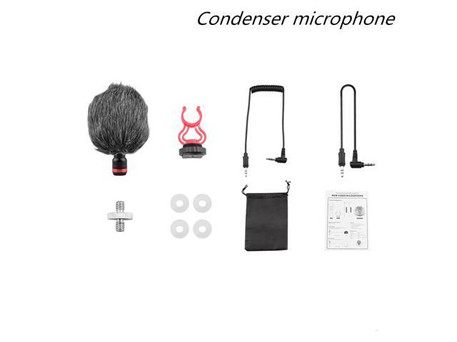 35mm Condenser Camera Microphone Live Recording for DJI OSMO POCKET2 Handheld Gimbal Accessories Black-Condenser microphone