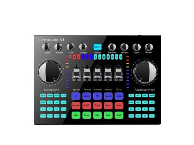 K1 Audio USB External Sound Card BM 800 Microphone Webcast Personal Entertainment Streamer Live Broadcast for PC Phone Computer