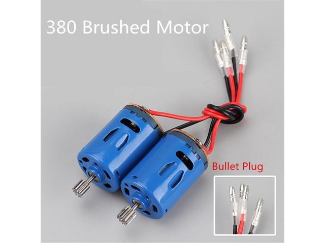 2PCS Heng Long 380/390 Brushed Motor Bullet Plug for 60 1/16 RC Tank Drive Gearbox Vehicle Model Spare Parts-Blue