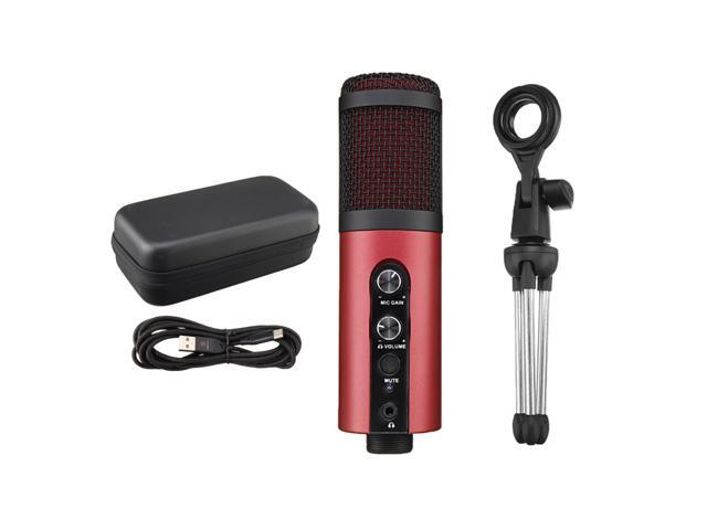 USB Condenser Microphone with Monitor Function Mute Function and Reverb