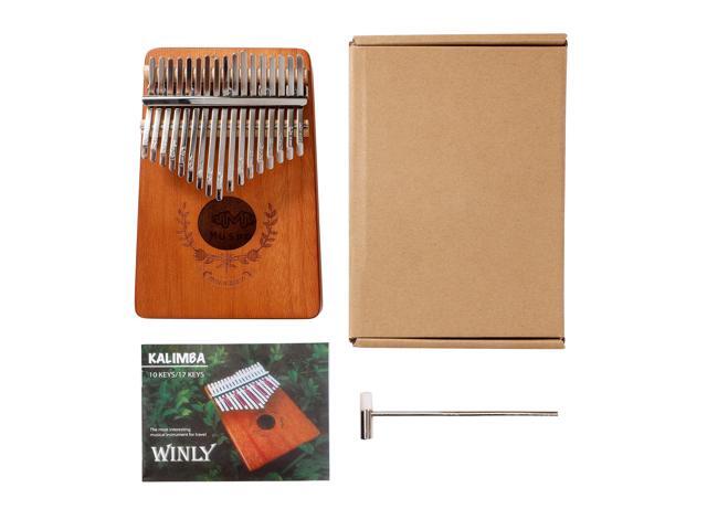 Muspor Kalimba 17 Keys Acacia Wood Thumb Piano Music Performance for Beginners Professionals-Wood