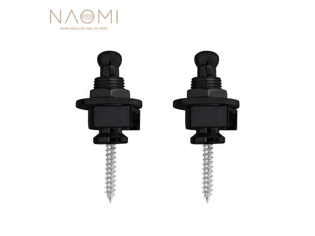NAOMI 2Pcs / Set Guitar Strap Lock Strap lock Straplock Button For Acoustic / Electric Guitar Bass Guitar Parts Accessories