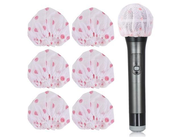 120 Pcs Microphone Cover Odor Removal Disposable Mike Cover Non-Woven Cloth Shield Micraphone Cover Socks Mics-C