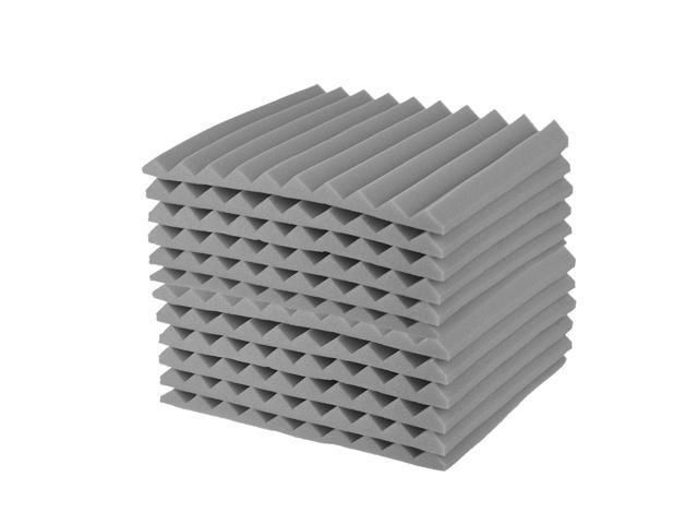 12PCS Acoustic Panels Soundproofing Foam Acoustic Tiles Studio Foam-Grey