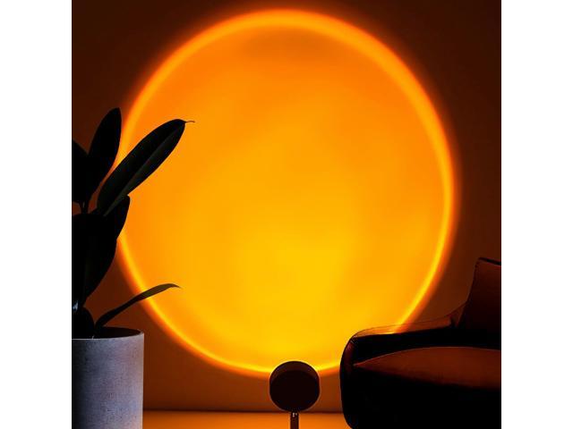 180° Rotation Sunset Projection LED Light Rainbow Sunset Projection Lamp Floor Lighting Lamp Night Light for Home Bedroom Coffee Shop Wall