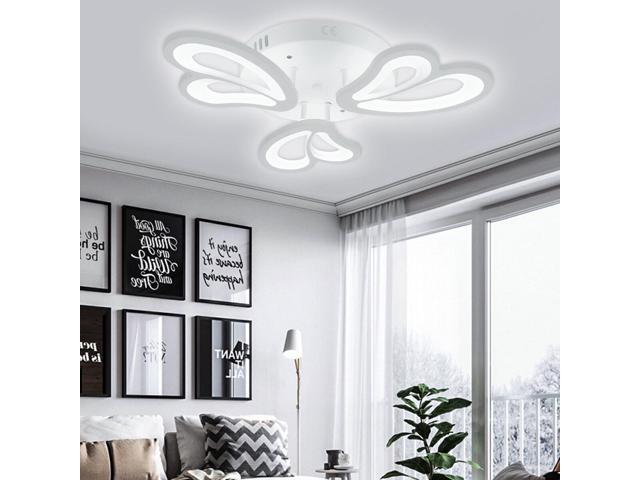 3 Heads Modern Ceiling Lamp+Remote Control Living Room Bedroom Study Light AC110-220V-White