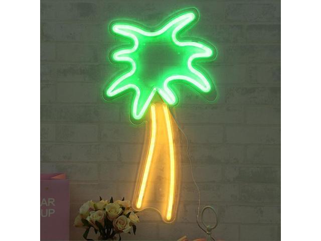 47cm Coconut Tree LED Neon Sign Light Bar Bedroom Wall for Room Home Party Gift Wedding Decoration