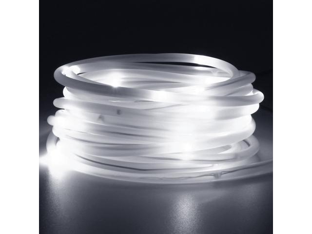 5M 50LED Outdoor Tube Rope Strip String Light RGB Lamp Xmas Home Decor Lights-White