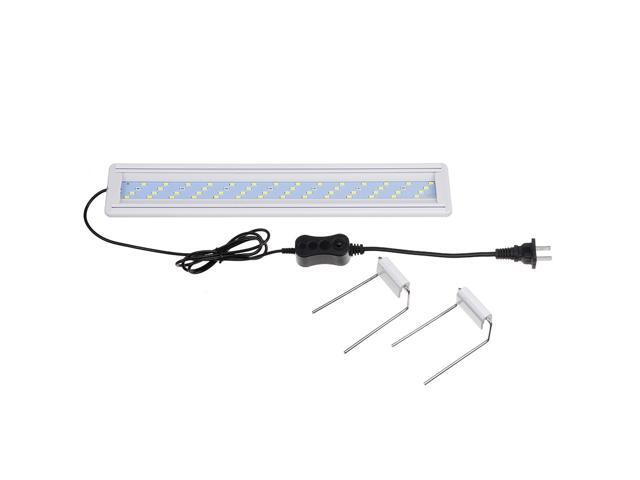 11W LED Fish Tank Light 40CM Aquarium Bracket Clip Light Aquarium Lighting Extendable Aquatic Plant Light for 40-50cm Fish Tank-US Plug