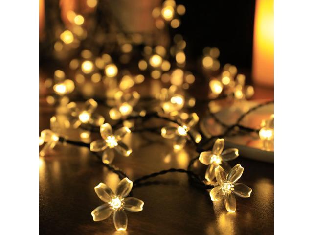 5/65/7/12M Solar LED String Christmas Blossom Lights Party Lamp 8 Mode-12M