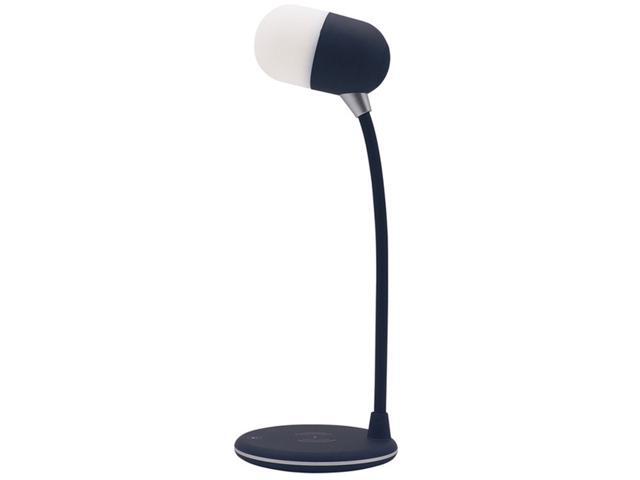 bluetooth Speaker Wireless Charger Table Lamp Universal Fast Charging Adjustable Brightness LED Portable Desk Lamp Wireless Charger-Black