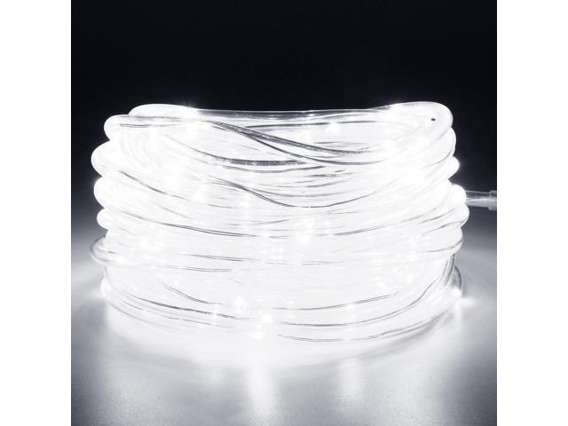10M 100LED Outdoor Tube Rope Strip String Light RGB Lamp Xmas Home Decor Lights with EU Plug-Cool White