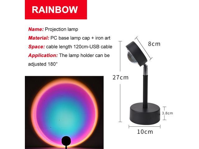 Rainbow Sunset Projector Led Night Light Home Wall Decoration Colorful Lamp-Type D