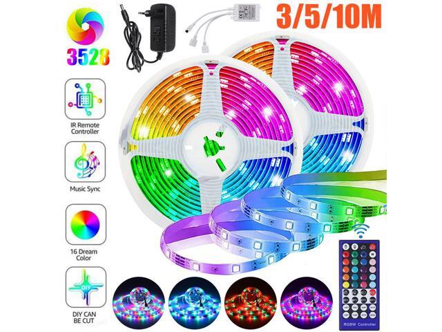 3/5/10M LED Strip Lights RGB Colour Changing Tape Under Cabinet Kitchen Lighting-3M/EU Plug
