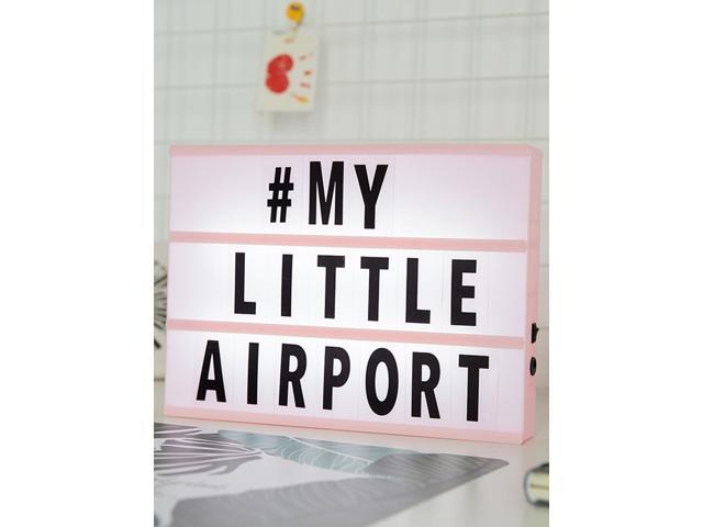 LED Creative Lamp with 96PCS Letter Message Cards DIY Combination A4 Light Box Photo Props Pendant Home Room Decor Night Table Desk Lamp