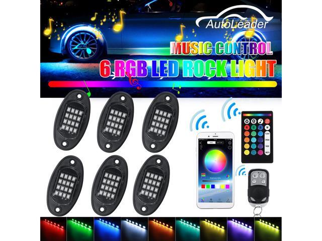 6Pcs RGB 5050 96 LED Car Light Underbody Light bluetooth App+Remote Control