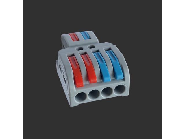 LT-422 Wire Connector 2 In 4 Out Wire Splitter Terminal Block Compact Wiring Cable Connector Push-in Conductor