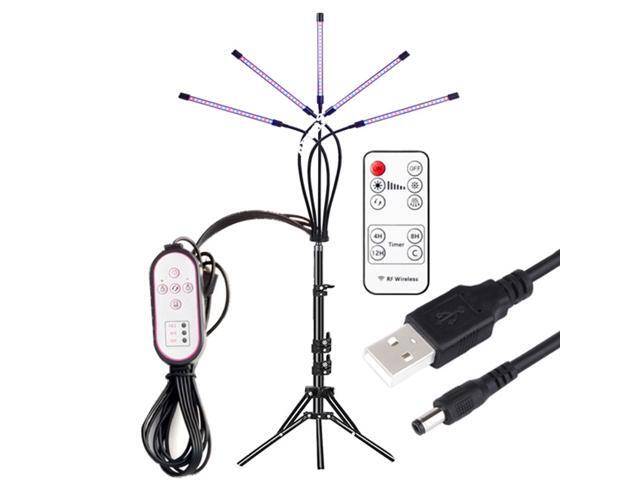 LED Grow Light Remote Control Plant Growing Lamp Lights with Tripod for Indoor Plants-Red + Blue