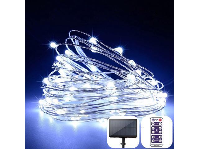 2020 Christmas Solar LED String Lights Outdoor Waterproof Solar Garland Fairy String Light for Party Garden Christmas Decoration Lamp-White