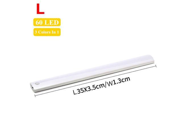 LED Night Light Motion Sensor Closet Lights Under Cabinet Light Wireless Stick-Anywhere Night Safe Light Bar with Large Battery for Stairs Wardrobe