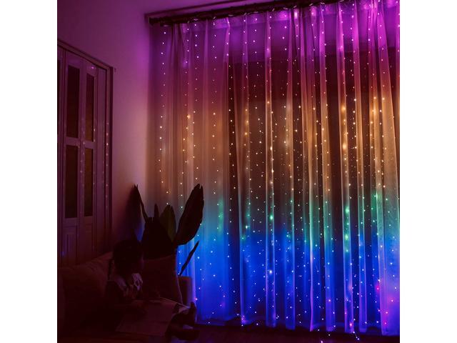 10/20m LED Curtain Lights Multicolor Window Curtain Light for Bedroom Home-20M/Colourful Light