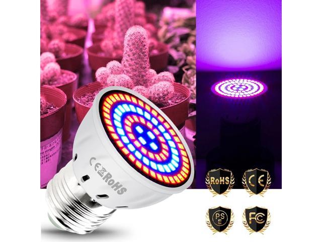 LED Phyto Lamps Full Spectrum Grow Light LED Bulbs Seedling LED Plant Growing Lamp Support E14 E27 for Greenhouse Planting-E14&48Beads