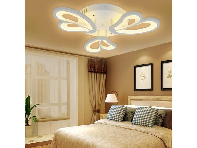 3 Heads Modern Ceiling Lamp+Remote Control Living Room Bedroom Study Light AC110-220V-Warm White