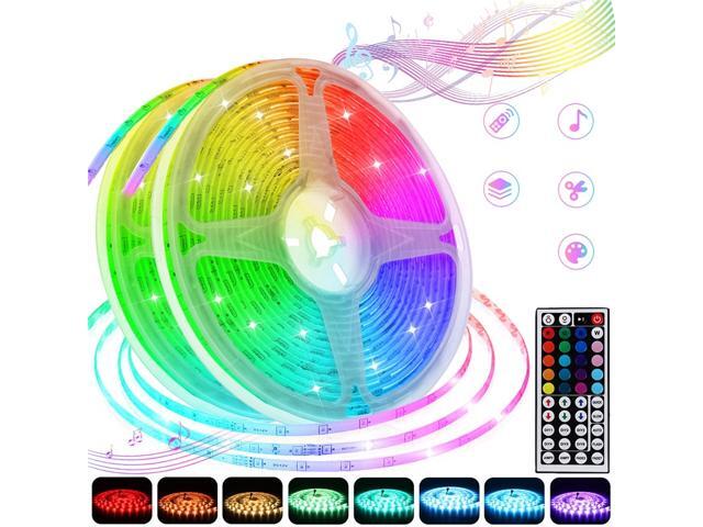 5M/10M 5050SMD RGB Waterproof/Non-waterproof LED Strip Light+Remote Control+UK Power Adapter DC12V-5M/No