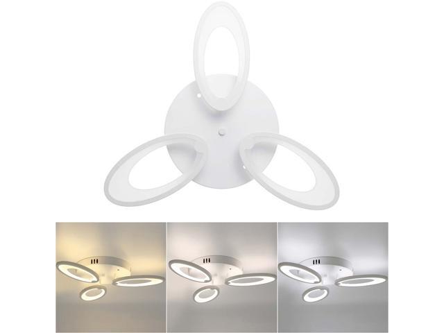 3 Heads Modern LED Ceiling Acrylic Home Lights Home Chandelier Lamp+Remote 3200-6500K-Three colors