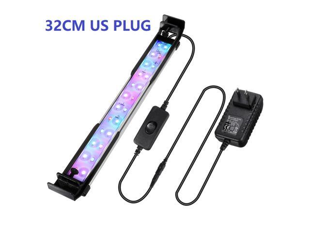 32CM 24LED RGB Aquarium Fish Tank Light 2 Modes Double Drainage Water Grass Lamp-US Plug