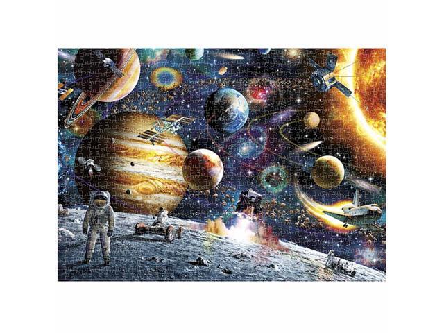 1000 Pieces Space Traveler DIY Assembly Jigsaw Puzzles Landscape Picture Educational Games Toy for Adults Children Pretty Gift