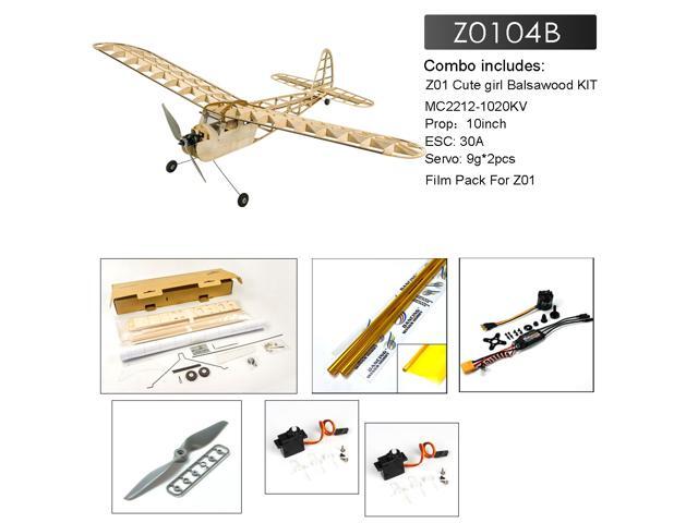 Dancing Wings Hobby Cute Girl 1150mm Wingspan Balsa Wood Laser Cut Old Timer Trainer Slow Flying Glider RC Airplane-PNP+Covering Film