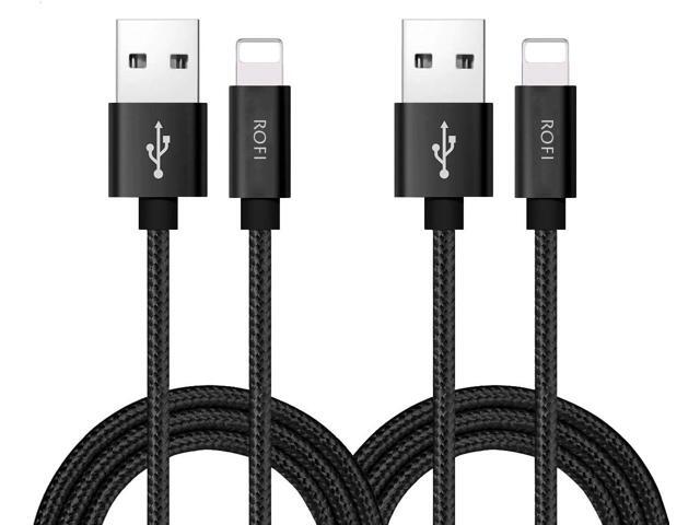 RoFI Compatible Phone Cable [2Pack] 6FT Nylon Braided Fast Charging USB Cord Replcement for Phone X 8 8 Plus 7 7 Plus 6s 6s Plus 6 6 Plus 5 5S 5C