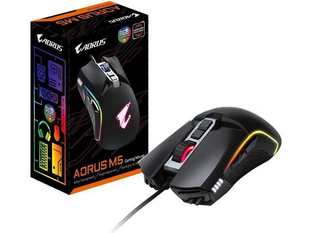 GIGABYTE AORUS RGB 16000 dpi Optical Sensor Fully Programmable and Saved Onboard 167M Customizable Lighting Gaming Mouse - GM-AORUS M5