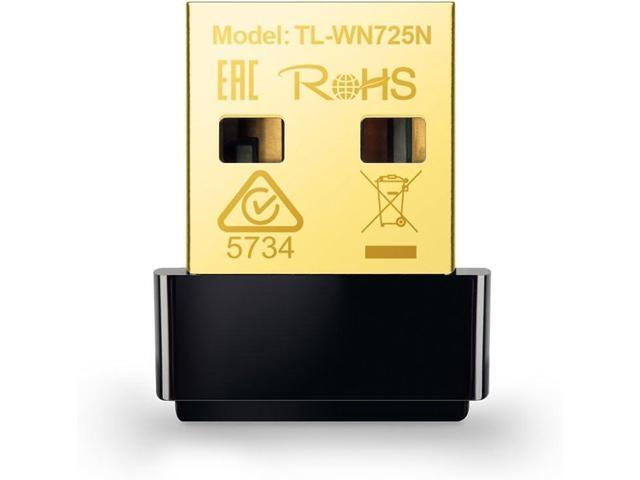 TP-Link USB WiFi Adapter for PC(TL-WN725N) N150 Wireless Network Adapter for Desktop - Nano Size WiFi Dongle Compatible with Windows 10/7/8/81/XP/